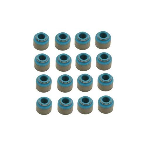 Trick Flow Valve Stem Seals, Viton®, Positive Stop, .530 in. Guide, 11/32 in. Valve Stem, R-Series Heads, Set of 16