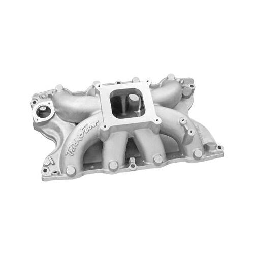 Trick Flow Intake Manifold, Track Heat , Aluminum, Single Quad, High Rise, Square Bore, Fits For Ford 429/460 Heads, Each