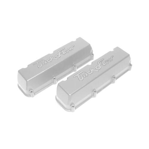 Trick Flow Valve Covers, Tall Height, Cast Aluminum, Silver Powdercoated, For Ford 429/460, Pair