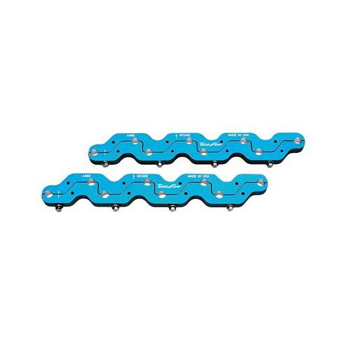 Trick Flow Rocker Arm Stud Girdle, Aluminum, Blue, 7/16 in.-20 Thread, For Ford, Big Block 385 Series, A460, Kit