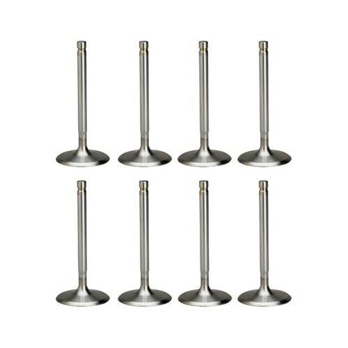Trick Flow Valves, Exhaust, Stainless Steel, 1.880 in. Diameter, .343 in. Stem, 5.835 in. Length, Big For Ford, Set of 8