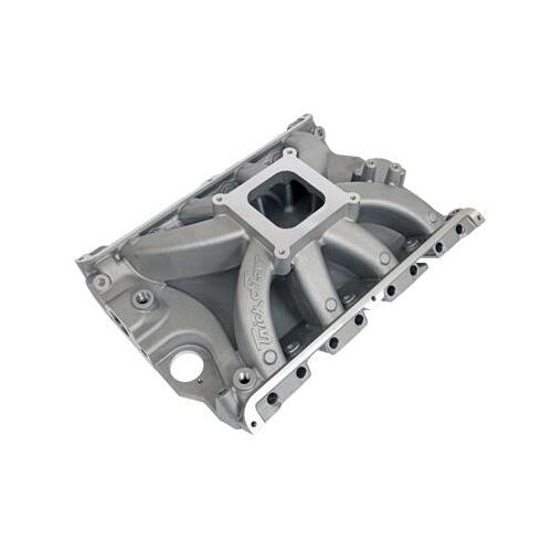 Trick Flow Intake Manifold, Track Heat , Aluminum, Single Plane, High Rise, Square Bore, For Ford 390, 406, 427, 428, Each