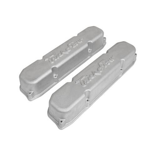 Trick Flow Valve Covers, Stock Height, 3.688" Overall Height, Cast Aluminum, Natural Finish, Big Mopar, Pair