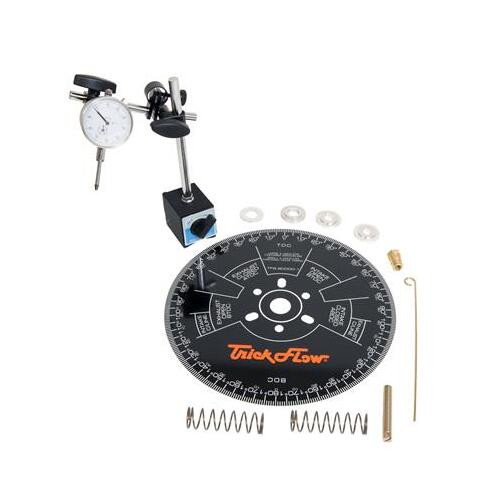 Trick Flow Cam Degree Kit, 11 Inch Wheel, Dial Indicator, Magnetic Base, TDC, BDC, Endplay, Black, Carrying Case, Each
