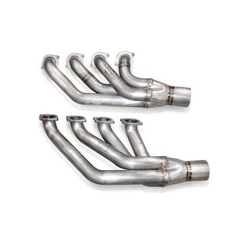 Trick Flow Headers, Turbo, Down/Forward, Stainless, Natural, 2.25 in. Tube, 3.50 in. Collector, For Ford, Big Block, Pair