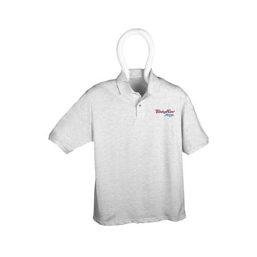 Trick Flow Polo Shirt, Cotton Mesh, Short Sleeve, ® Racing Logo, Gray, Men's Large, Each