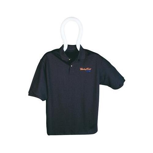 Trick Flow ® Racing Logo Polo Shirt, Black, Cotton Mesh, Short Sleeve, Men's