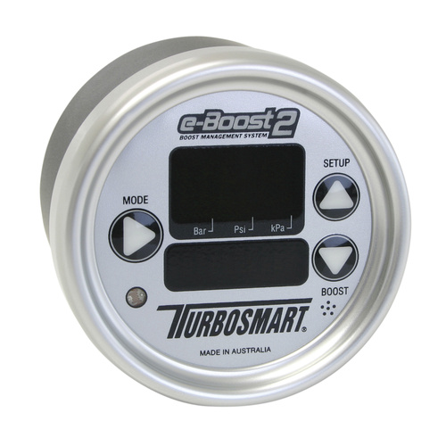 TURBOSMART Boost Controller, e-Boost 2, Electronic, Six Stage, 0-60 psi, 66mm, Silver, Each