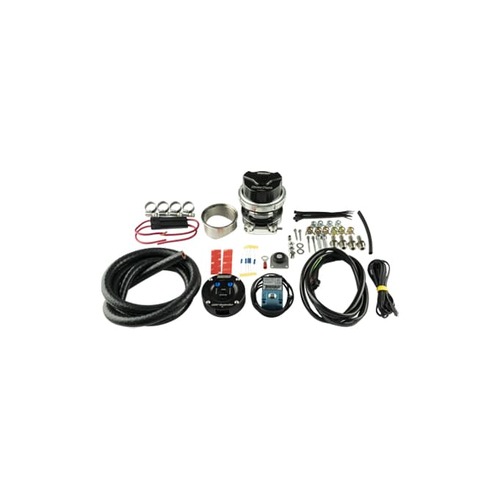 TURBOSMART Blow-Off Valve, Aluminum, Black Anodized, Turbo Diesel Engines, BOV Controller, Tubing, Wiring, Solenoid, Kit