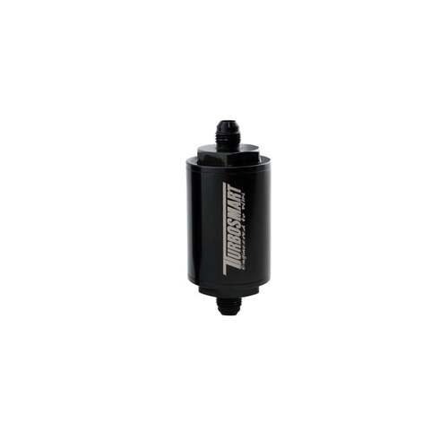 TURBOSMART Billet Fuel Filter, 10um, Suits -6AN, Black, Each