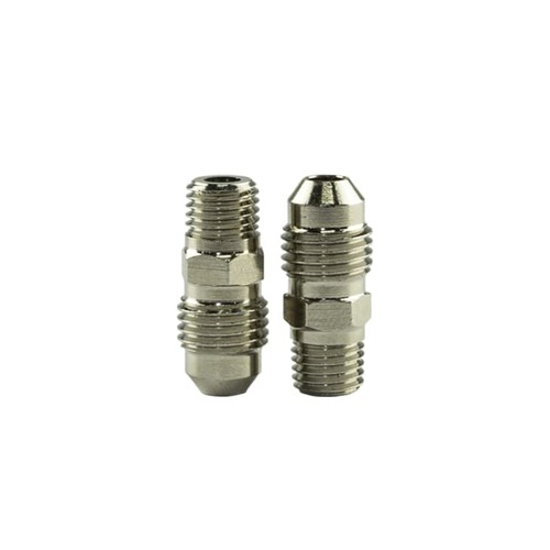 TURBOSMART Fitting, Adapter, AN to NPT, Straight, Aluminum, Natural, -3 AN, 1/16 in. NPT, Pair