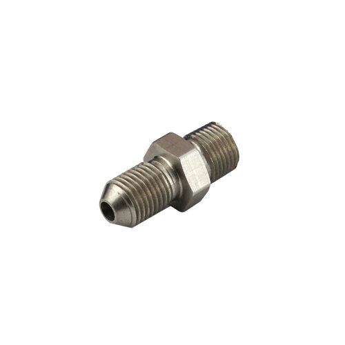 TURBOSMART Fitting, Adapter, AN to NPT, Straight, Stainless Steel, Natural, -3 AN, 1/8 in. NPT, Each