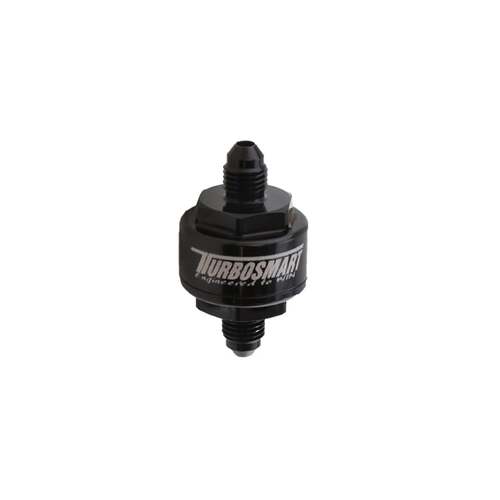 TURBOSMART Billet Turbo Oil Feed Filter, 44um, -3AN, Black, Each