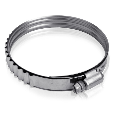 TURBOSMART Hose Clamp, Worm Gear Style, Stainless Steel, Natural, Cover, 1.125 To 1.500 in. Hose O.D., Pair