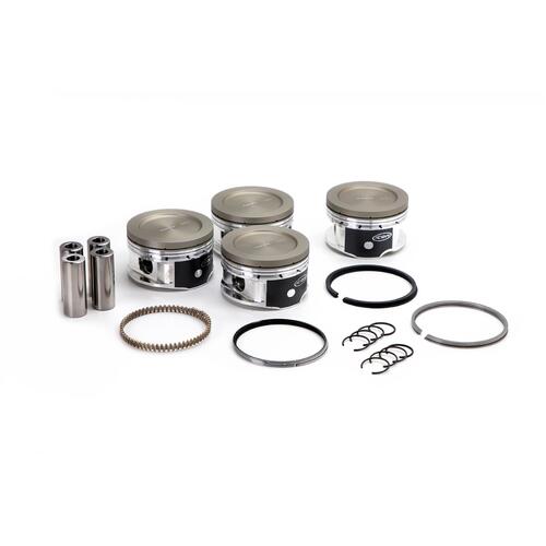 ICON Piston 3.386 in. Bore, For Nissan I4 SR20DE 122, Rod 5.364 in. Dish +10cc 1.0mm Oversized, Kit