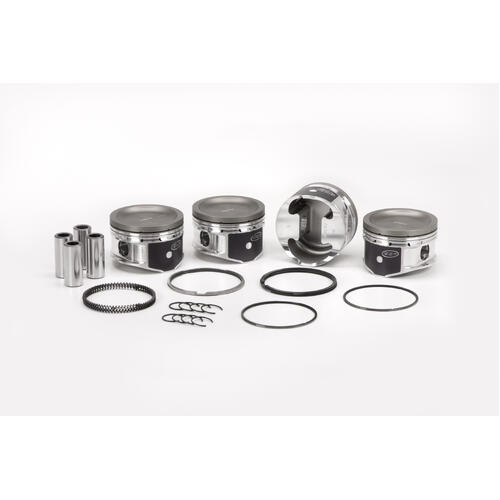 ICON Piston 3.504 in. Bore, For Nissan I4 KA24 145.8, Rod 6.496 in. Dish +20cc 1.0mm Oversized, Kit
