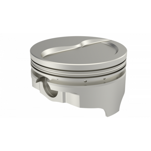 ICON Piston, 4.25 in. Bore, 1/16, 1/16, 3/16 in. Ring Grooves, For Chrysler 431 Rod 6.760/6.535 Dish +12.1cc V8, .060 Oversized, w/ Rings, Each