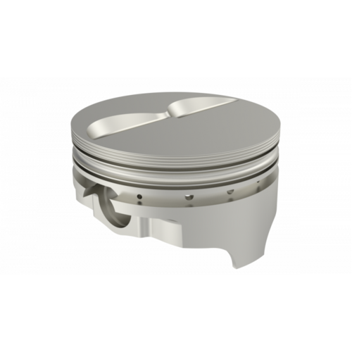 ICON Piston, 4 in. Bore, 1/16, 1/16, 3/16 in. Ring Grooves, For Chevrolet 350 Rod 6.000 Flat Top +4.9cc 2V, .020 Oversized, w/ Rings, Each