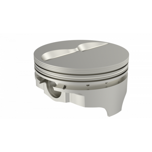 ICON Piston, 4 in. Bore, 1/16, 1/16, 3/16 in. Ring Grooves, For Chevrolet 383 Rod 6.000 Flat Top +4.9cc 2V, .020 Oversized, w/ Rings, Each