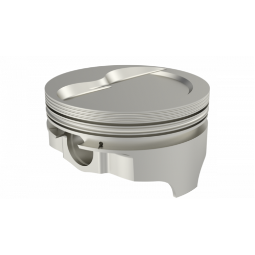 ICON Piston, 4 in. Bore, 1/16, 1/16, 3/16 in. Ring Grooves, For Ford 331 Rod 5.400 Step Dish +12.6cc 2V, .030 Oversized, w/ Rings, Each