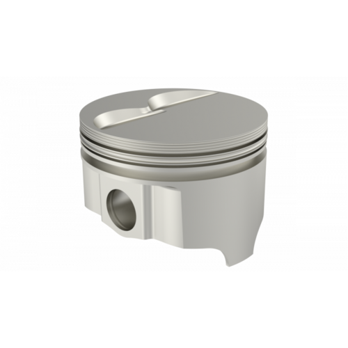 ICON Piston, 4 in. Bore, 1/16, 1/16, 3/16 in. Ring Grooves, For Ford 351W Rod 5.956 Flat Top +4.8cc 2V, .030 Oversized, w/ Rings, Each