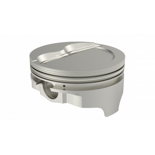 ICON Piston, 4 in. Bore, 1/16, 1/16, 3/16 in. Ring Grooves, For Ford 347 Rod 5.400 Step Dish +16.5cc 2V, .030 Oversized, w/ Rings, Each