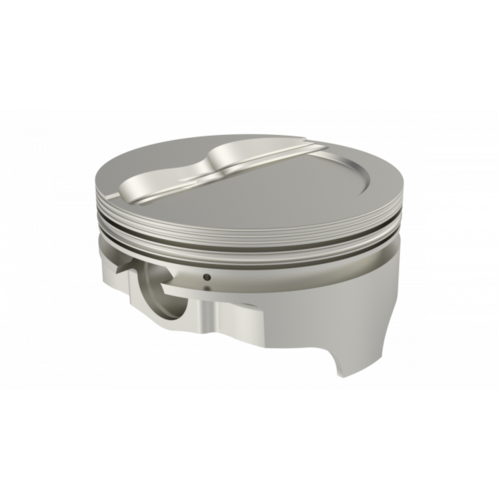 ICON Piston, 4 in. Bore, 1/16, 1/16, 3/16 in. Ring Grooves, For Ford 347 Rod 5.400 Step Dish +16.5cc 2V, .STD Oversized, w/ Rings, Each