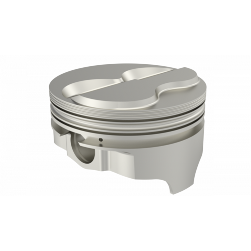 ICON Piston, 4 in. Bore, 1/16, 1/16, 3/16 in. Ring Grooves, For Chevrolet 350 Rod 6.000 Solid Dome -6.3cc 2V, .020 Oversized, w/ Rings, Each