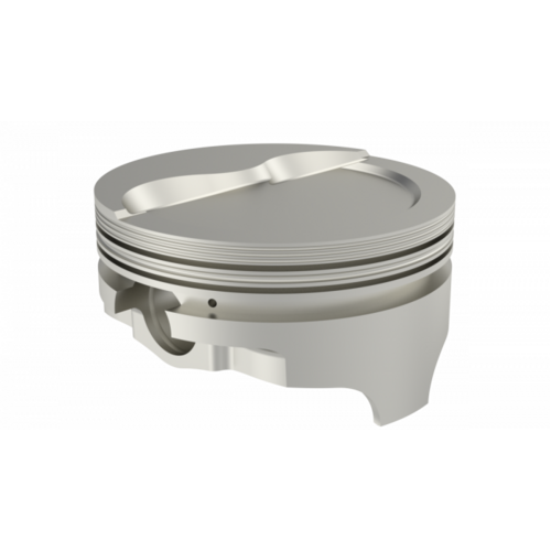 ICON Piston, 4 in. Bore, 1/16, 1/16, 3/16 in. Ring Grooves, For Chevrolet 383 Rod 6.000 Step Dish +18.6cc 2V, .030 Oversized, w/ Rings, Each