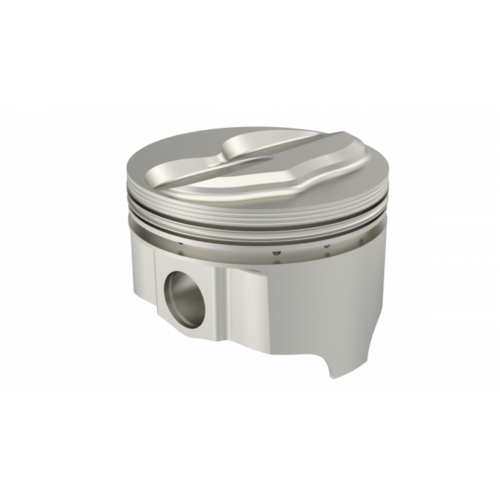 ICON Piston, 4 in. Bore, 1/16, 1/16, 3/16 in. Ring Grooves, For Ford 351W Rod 5.956 Solid Dome -6.8cc 2V, .030 Oversized, w/ Rings, Each