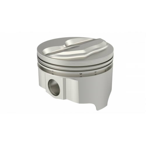 ICON Piston, 4 in. Bore, 1/16, 1/16, 3/16 in. Ring Grooves, For Ford 351W Rod 5.956 Solid Dome -6.8cc 2V, .STD Oversized, w/ Rings, Each