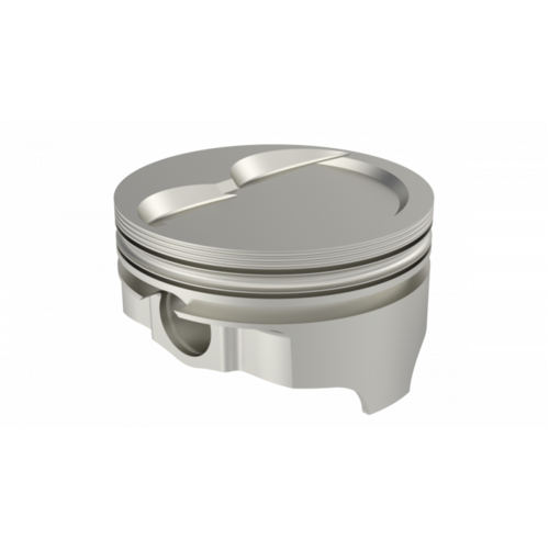 ICON Piston, 4 in. Bore, 1/16, 1/16, 3/16 in. Ring Grooves, For Ford 408W Rod 6.200 Step Dish +15.8cc 2V, .030 Oversized, w/ Rings, Each