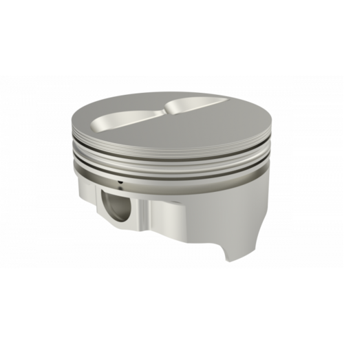 ICON Piston, 4.125 in. Bore, 1/16, 1/16, 3/16 in. Ring Grooves, For Chevrolet 400 Rod 5.700 Flat Top +4.8cc 2V, .030 Oversized, w/ Rings, Each