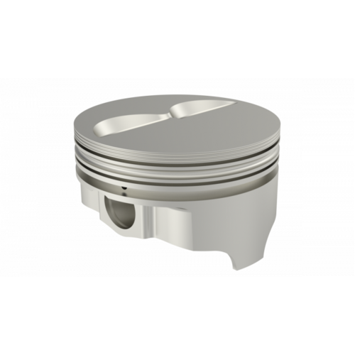 ICON Piston, 4.125 in. Bore, 1/16, 1/16, 3/16 in. Ring Grooves, For Chevrolet 400 Rod 5.700 Flat Top +4.8cc 2V, .060 Oversized, w/ Rings, Each