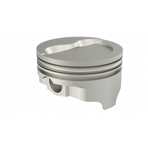 ICON Piston, 4.125 in. Bore, 1/16, 1/16, 3/16 in. Ring Grooves, For Chevrolet 400 Rod 5.700 Step Dish +15.2cc 2V, .030 Oversized, w/ Rings, Each