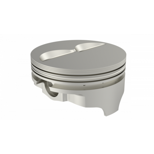 ICON Piston, 4.125 in. Bore, 1/16, 1/16, 3/16 in. Ring Grooves, For Chevrolet 400 Rod 6.000 Flat Top +4.8cc 2V, .030 Oversized, w/ Rings, Each