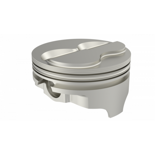 ICON Piston, 4.125 in. Bore, 1/16, 1/16, 3/16 in. Ring Grooves, For Chevrolet 400 Rod 6.000 Solid Dome -6.3cc 2V, .030 Oversized, w/ Rings, Each