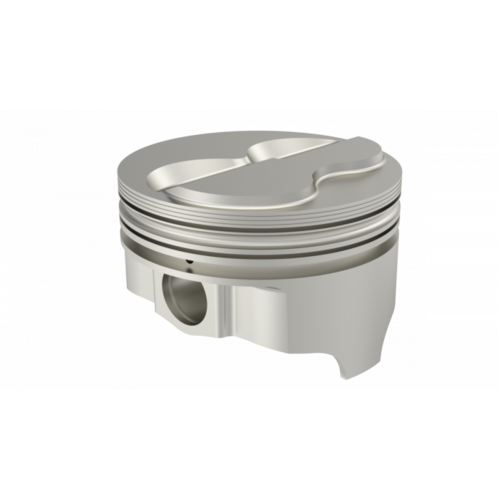 ICON Piston, 4.125 in. Bore, 1/16, 1/16, 3/16 in. Ring Grooves, For Chevrolet 377 Rod 5.700 Solid Dome -6.3cc 2V, .060 Oversized, w/ Rings, Each