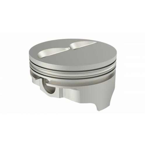 ICON Piston, 4.125 in. Bore, 1/16, 1/16, 3/16 in. Ring Grooves, For Chevrolet 377 Rod 6.000 Flat Top +4.8cc 2V, .030 Oversized, w/ Rings, Each