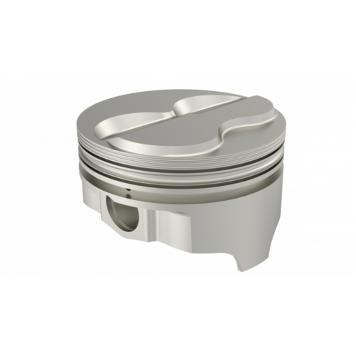 ICON Piston, 4 in. Bore, 1/16, 1/16, 3/16 in. Ring Grooves, For Chevrolet 327 Rod 6.000 Solid Dome -6.3cc 2V, .030 Oversized, w/ Rings, Each