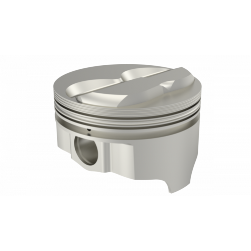 ICON Piston, 4 in. Bore, 1/16, 1/16, 3/16 in. Ring Grooves, For Chevrolet 383 Rod 5.700 Hollow Dome -10cc 2V, .030 Oversized, w/ Rings, Each