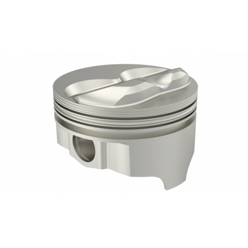 ICON Piston, 4 in. Bore, 1/16, 1/16, 3/16 in. Ring Grooves, For Chevrolet 327 Rod 6.000 Hollow Dome -12.7cc 2V, .STD Oversized, w/ Rings, Each