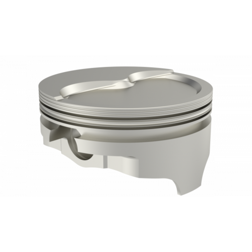 ICON Piston, 4.342 in. Bore, 1/16, 1/16, 3/16 in. Ring Grooves, For Chrysler 498 Rod 6.768 Step Dish +23.7cc 2V, .033 Oversized, w/ Rings, Each