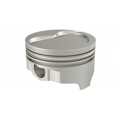 ICON Piston, 4.15 in. Bore, 1/16, 1/16, 3/16 in. Ring Grooves, For Pontiac 455 Rod 6.630 D-Cup +15cc 2V, .STD Oversized, w/ Rings, Each