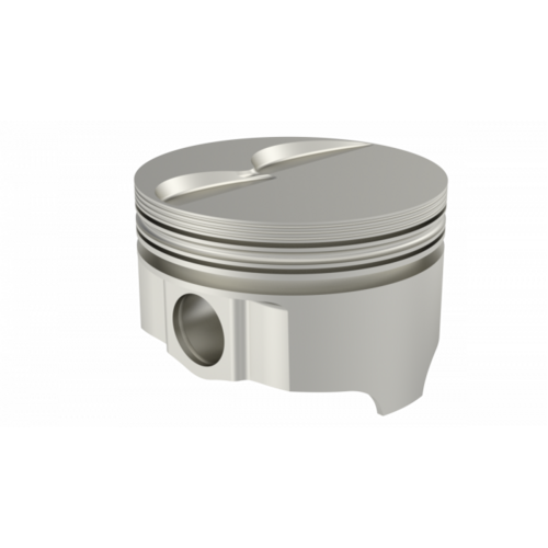 ICON Piston, 4.12 in. Bore, 1/16, 1/16, 3/16 in. Ring Grooves, For Pontiac 400 Rod 6.630 Flat Top +4.5cc 2V, .060 Oversized, w/ Rings, Each