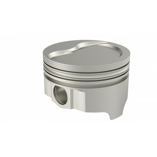 ICON Piston, 4.12 in. Bore, 1/16, 1/16, 3/16 in. Ring Grooves, For Pontiac 400 Rod 6.630 D-Cup +14cc 2V, .STD Oversized, w/ Rings, Each