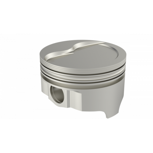 ICON Piston, 4.12 in. Bore, 1/16, 1/16, 3/16 in. Ring Grooves, For Pontiac 428 Rod 6.630 D-Cup +10cc 2V, .060 Oversized, w/ Rings, Each