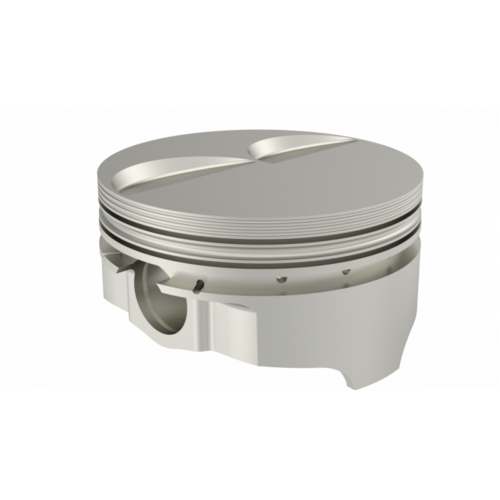 ICON Piston, 4.125 in. Bore, 1/16, 1/16, 3/16 in. Ring Grooves, For Pontiac 495 Rod 6.700 FLAT TOP 2V, .085 Oversized, w/ Rings, Each