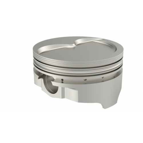 ICON Piston, 4.125 in. Bore, 1/16, 1/16, 3/16 in. Ring Grooves, For Pontiac 495 Rod 6.700 DISH 2V, .065 Oversized, w/ Rings, Each