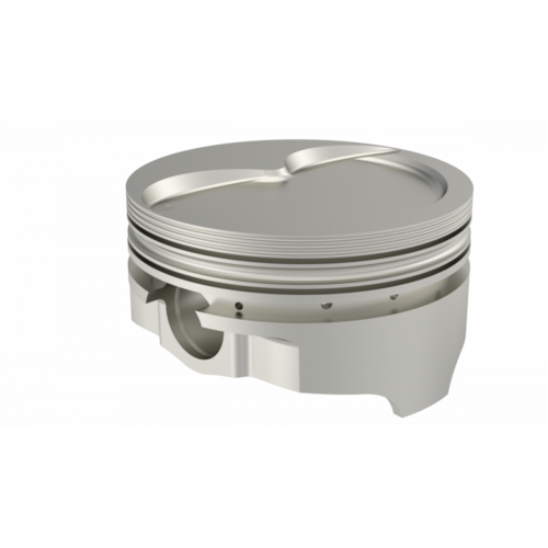 ICON Piston, 4.125 in. Bore, 1/16, 1/16, 3/16 in. Ring Grooves, For Pontiac 495 Rod 6.700 DISH 2V, .075 Oversized, w/ Rings, Each